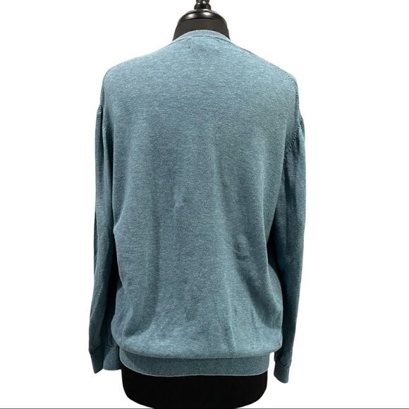 𝅺BONOBOS Slim Lightweight Feeder Stripe Crewneck Pullover Sweater Sz XL - Picture 6 of 15